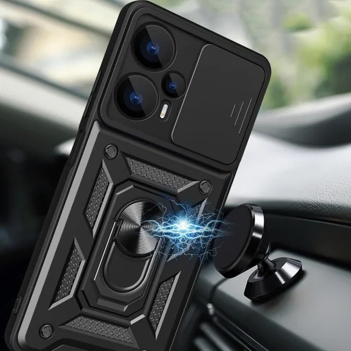 Realme GT 6 / GT 6T Black Techsuit CamShield Series tok - 4