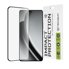 Realme GT 6 / GT 6T Fekete Techsuit 111D Teljes borítású / Teljes ragasztású üveg / 3D hajlított képernyővédő üvegfólia