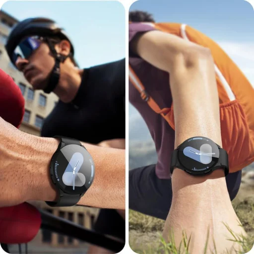 Samsung Galaxy Watch7 (44mm) Fekete Techsuit Defense360 Pro + Képernyővédő tok - 6