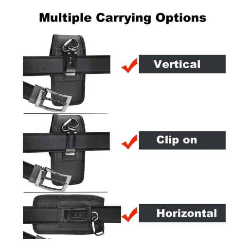 Telefon Derék Táska Techsuit - Kültéri (TWB1) - Multifunkcionális, Kerékpár, Viselhető, Övre akasztható, XXXL, 19x11x2.5cm, 7 hüvelykes - Fekete - 6