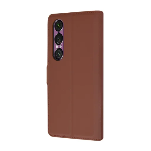 Sony Xperia 1 VI Barna Techsuit - Leather Folio tok - 5