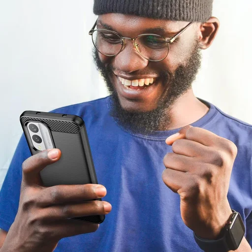 Nokia X30 Fekete Techsuit Carbon Silicone tok - 5