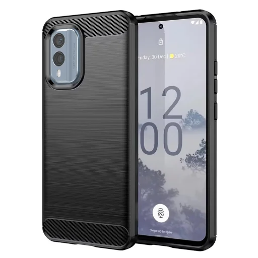 Nokia X30 Fekete Techsuit Carbon Silicone tok - 1