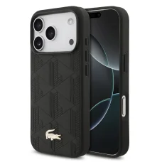 Lacoste PU Nomogramme Arany Logós MagSafe tok iPhone 17 Pro Fekete Tok