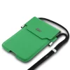 Lacoste PVC Iconic Petit Pique Metal Logo Phone Pouch XL Green tok thumbnail