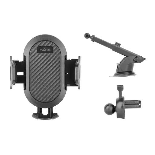 Universal MXCH-17 autós telefontartó szélvédőre és szellőzőrácsra fekete - 2