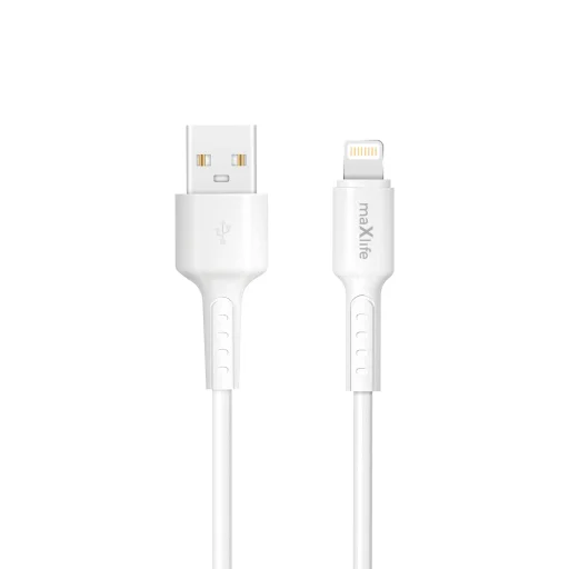 Maxlife MXUC-13 kábel USB-A - Lightning 1,0 m 3,0A fehér - 1