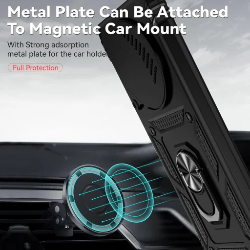  Techsuit - CamShield sorozat - Honor Magic5 Lite - Fekete tok - 2