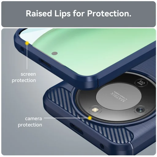 Honor Magic8 Lite Kék Techsuit Carbon Silicone tok - 5