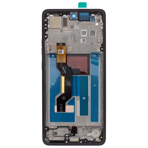 Motorola G86 Power 5G kijelző + érintőegység + előlap fekete (Spellbound) (szervizcsomag), - 2