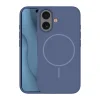 iPhone 16 6,1" sötétkék szilikon vékony mágneses tok thumbnail