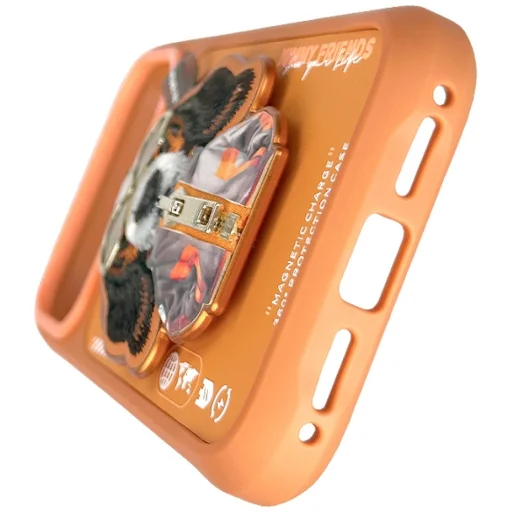 iPhone 17 Pro Max Nimmy Cool&Cute 2.0 Dog tok mágneses fityegővel narancssárga - 3