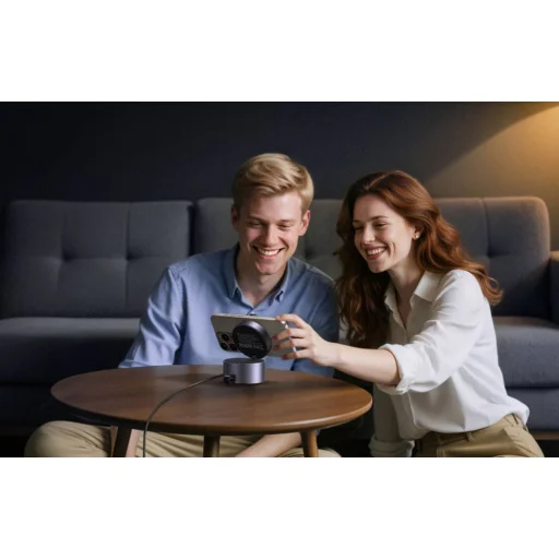 Mágneses töltő 3 az 1-ben UGREEN 25W USB-C W712 (fekete) - 4