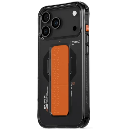 iPhone 17 Pro Max Skinarma Haxa tok mágneses töltéssel + fogantyú állvánnyal Grafit - 2