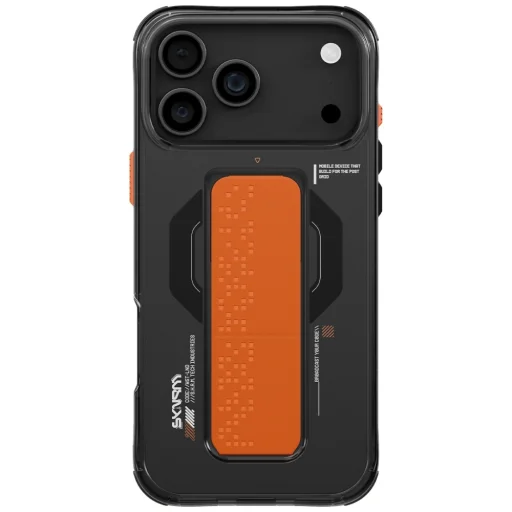 iPhone 17 Pro Max Skinarma Haxa tok mágneses töltéssel + fogantyú állvánnyal Grafit - 3