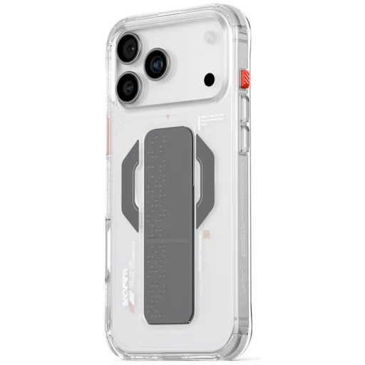 iPhone 17 Pro Max Skinarma Haxa mágneses töltés + grip állvány átlátszó tok - 2