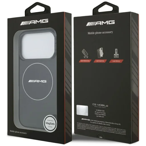 iPhone 17 Pro AMG Kétrétegű Átlátszó Füstös MagSafe tok fekete - 8