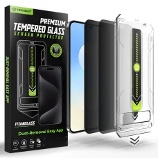 Samsung Galaxy S25 FE Techsuit - [Fingerprint Unlock Compatible] TitanGlass CrystalHD (2 pack) - Privacy üvegfólia