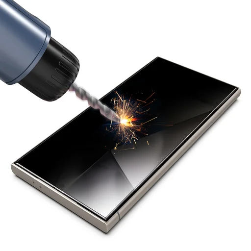 Samsung Galaxy S25 FE Techsuit - [Fingerprint Unlock Compatible] TitanGlass CrystalHD - Privacy üvegfólia - 3