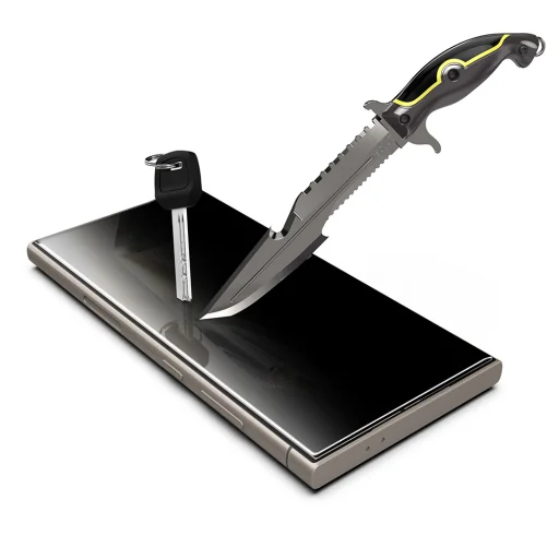 Samsung Galaxy S25 FE Techsuit - [Fingerprint Unlock Compatible] TitanGlass CrystalHD - Privacy üvegfólia - 4