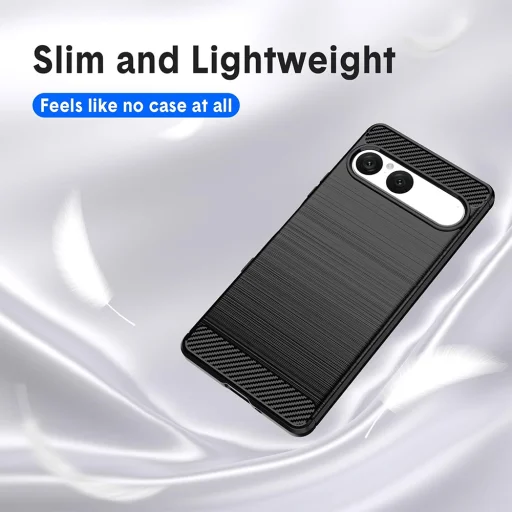 Sony Xperia 10 VII Fekete Techsuit - Carbon Silicone tok - 4