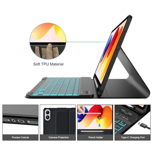 Xiaomi Redmi Pad 2 Pro Tech-protect Sc Pen + tok billentyűzettel - fekete - 4