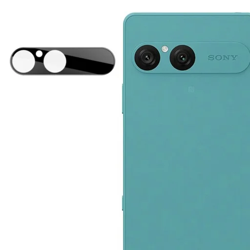 Sony Xperia 10 VII Fekete Techsuit - Teljes Kameravédő Üveg üvegfólia - 1