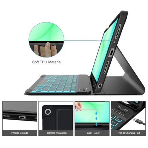 Samsung Galaxy Tab A9 Plus 11.0 X210/X215/X216 Tech-protect Sc Pen + Keyboard tok Fekete  TECH-PROTECT  - 5