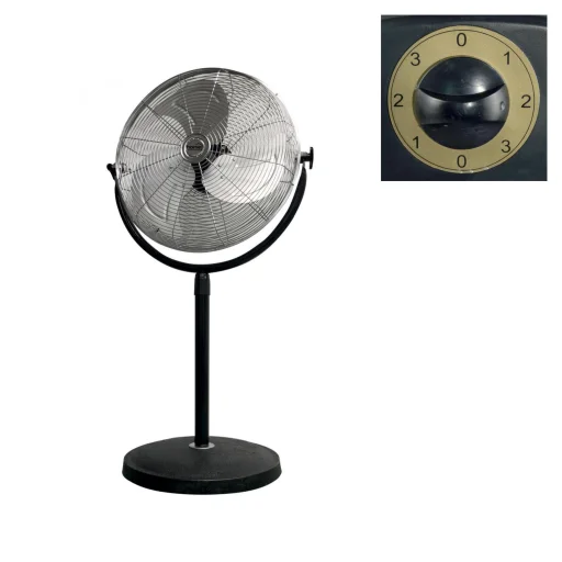 Home SFI 45 álló fém ventilátor, 100 W, 3 fokozat, 45 cm-es lapátátmérő, állítható fejdőlésszög, fém lapát - 1