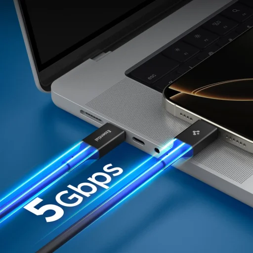 Spigen Essential EB10020CC Type-C Kábel 100W 200cm Fekete - 3