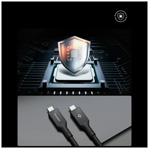 Spigen EB10010CC Esenciálny Type-C kábel 100W 100cm čierny - 3