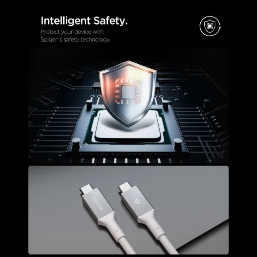 Spigen Essential EB24012CC 120cm 240W fehér Type-C kábel - 7