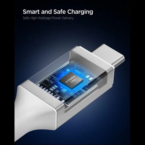 Spigen Essential EB24012CC 120cm 240W fehér Type-C kábel - 3