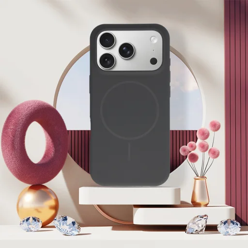 Magsafe Slim Szilikon tok iPhone 17 Pro Max grafit - 6