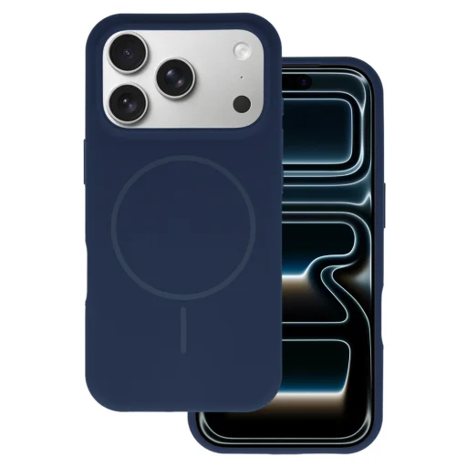 Magsafe Slim Szilikon iPhone 17 Pro Max tok navy - 1