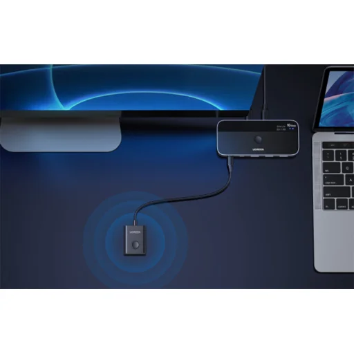 Ugreen CM691 USB-C 2x4 kimeneti kapcsoló (szürke) - 4