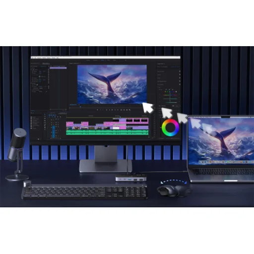 Ugreen CM691 USB-C 2x4 kimeneti kapcsoló (szürke) - 5