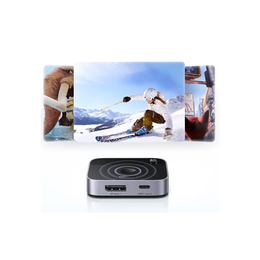 Ugreen AW701 DisplayPort+USB-C 2 az 1-ben kapcsoló - 5