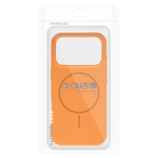 Magsafe Slim Silicone iPhone 17 Pro Max narancs tok - 7