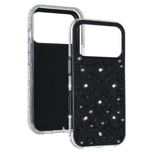 Flower Case for Iphone 17 Pro Max black - 5