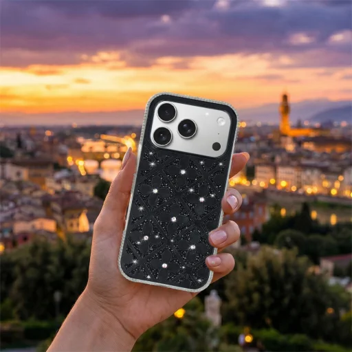 Flower Case for Iphone 17 Pro Max black - 7