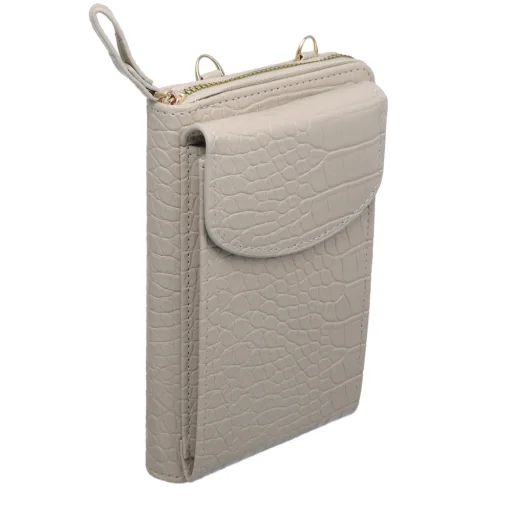 Telefonhoz készült kötött táska GCW12 bézs - 2