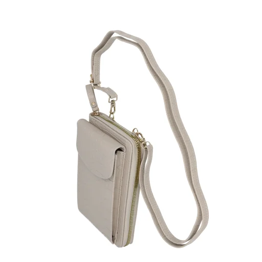 Telefonhoz készült kötött táska GCW12 bézs - 3