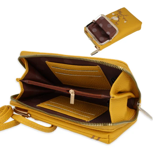 GCW17 kötött fliptok telefonhoz sárga tok - 4