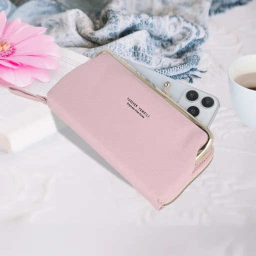 Kötött telefontartó táska GCW18 világos rózsaszín - 5