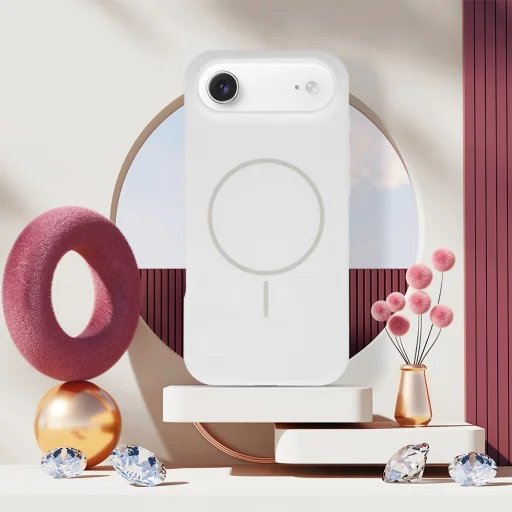 Magsafe Slim Szilikon tok iPhone 17 Air fehér - 6