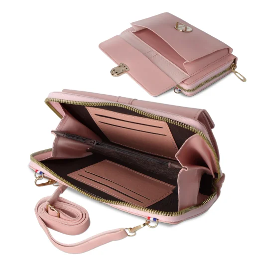 GCW06 rózsaszín kötött táska telefonhoz - 4