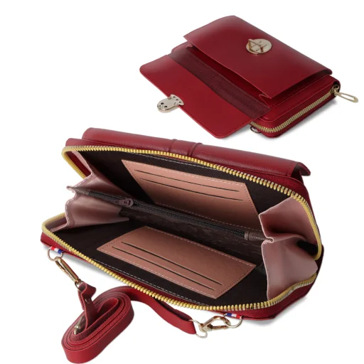 Telefonhoz való kötött táska GCW06 piros - 4