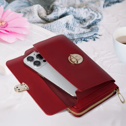 Telefonhoz való kötött táska GCW06 piros - 5