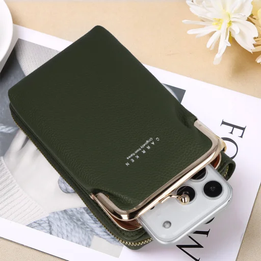 Kötött fliptok telefonhoz GCW01 zöld tok - 5